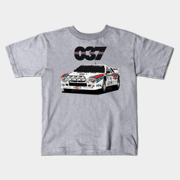 Lancia Rally 037 Kids T-Shirt by Erianna Bee